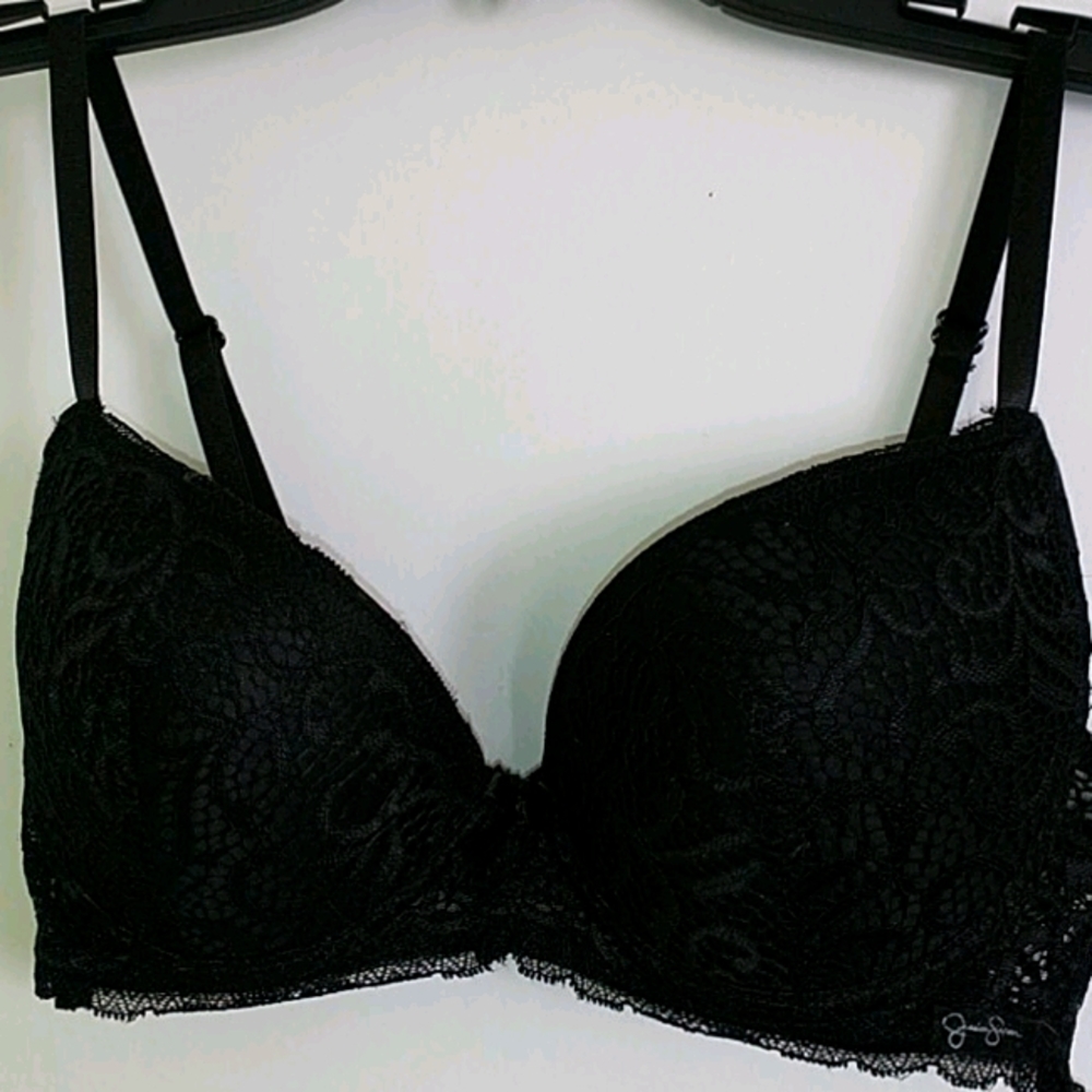 Jessica Simpson Black Lace Push Up Bra